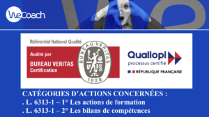 Annonce certification Qualiopi WeCoach
